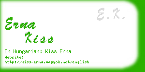 erna kiss business card